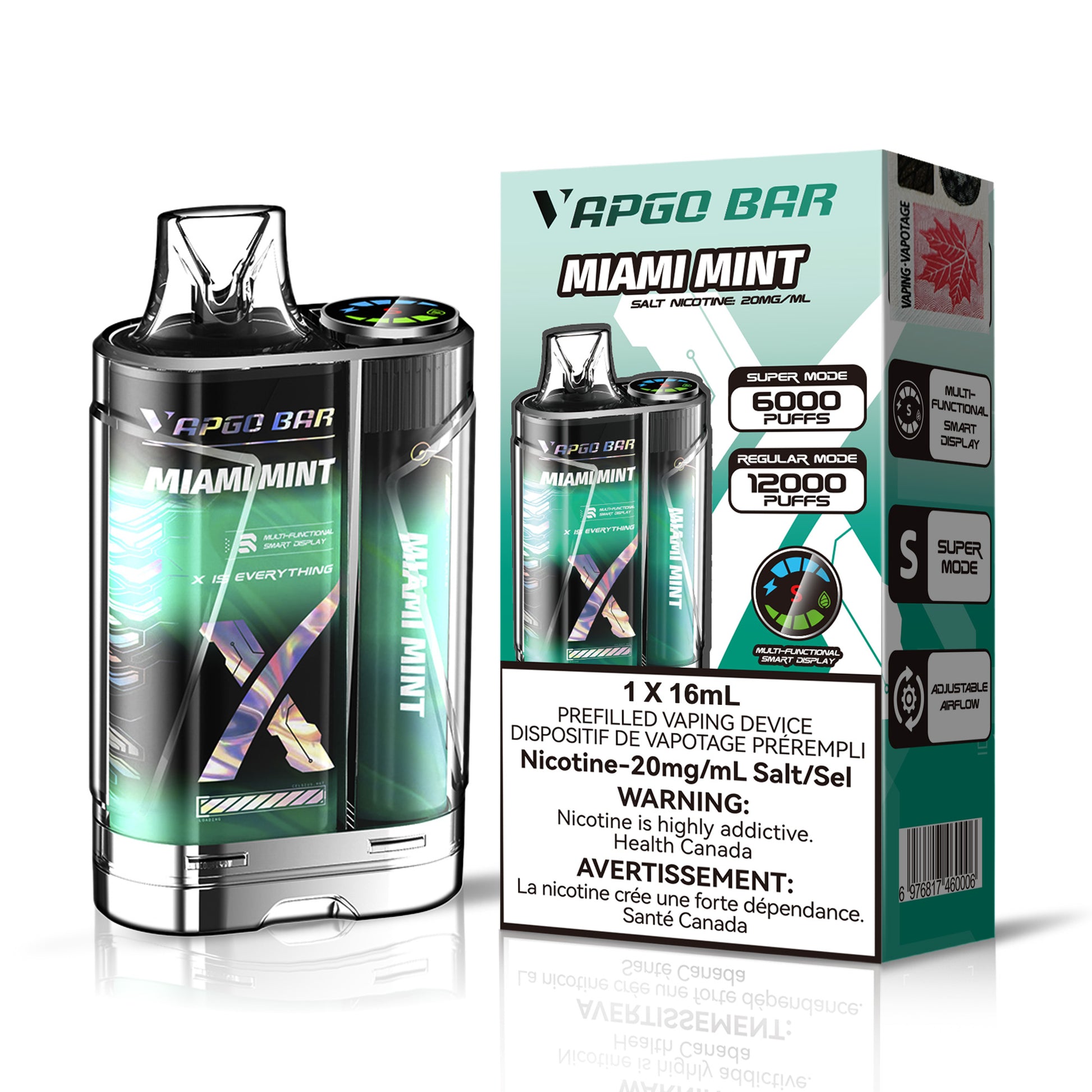 VAPGO BAR MIAMI MINT