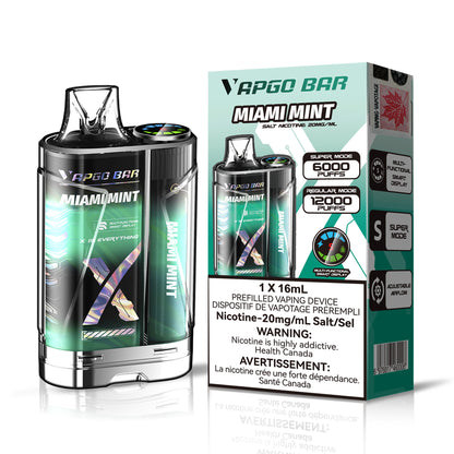 VAPGO BAR MIAMI MINT