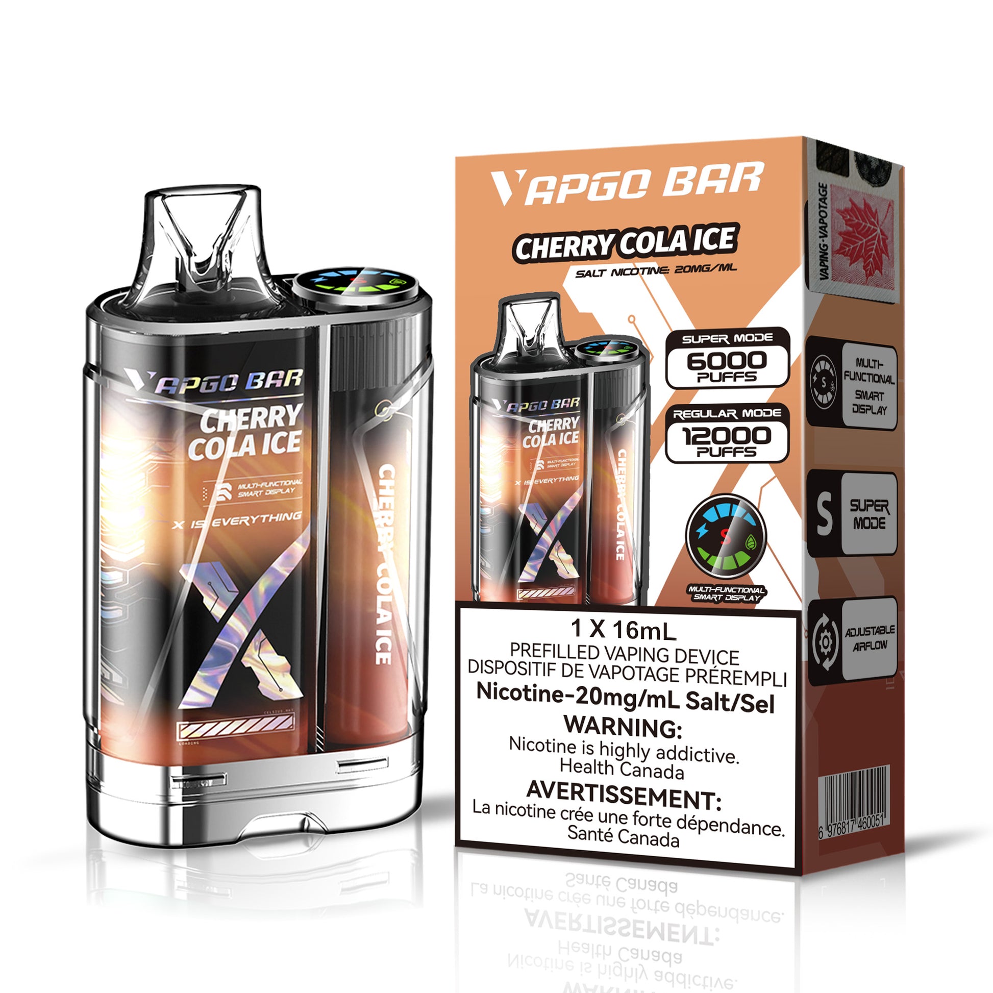 VAPGO BAR CHERRY COLAICE