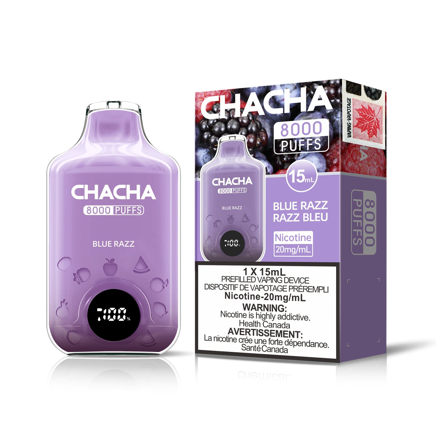 CHACHA 8000 BLUE RAZZ