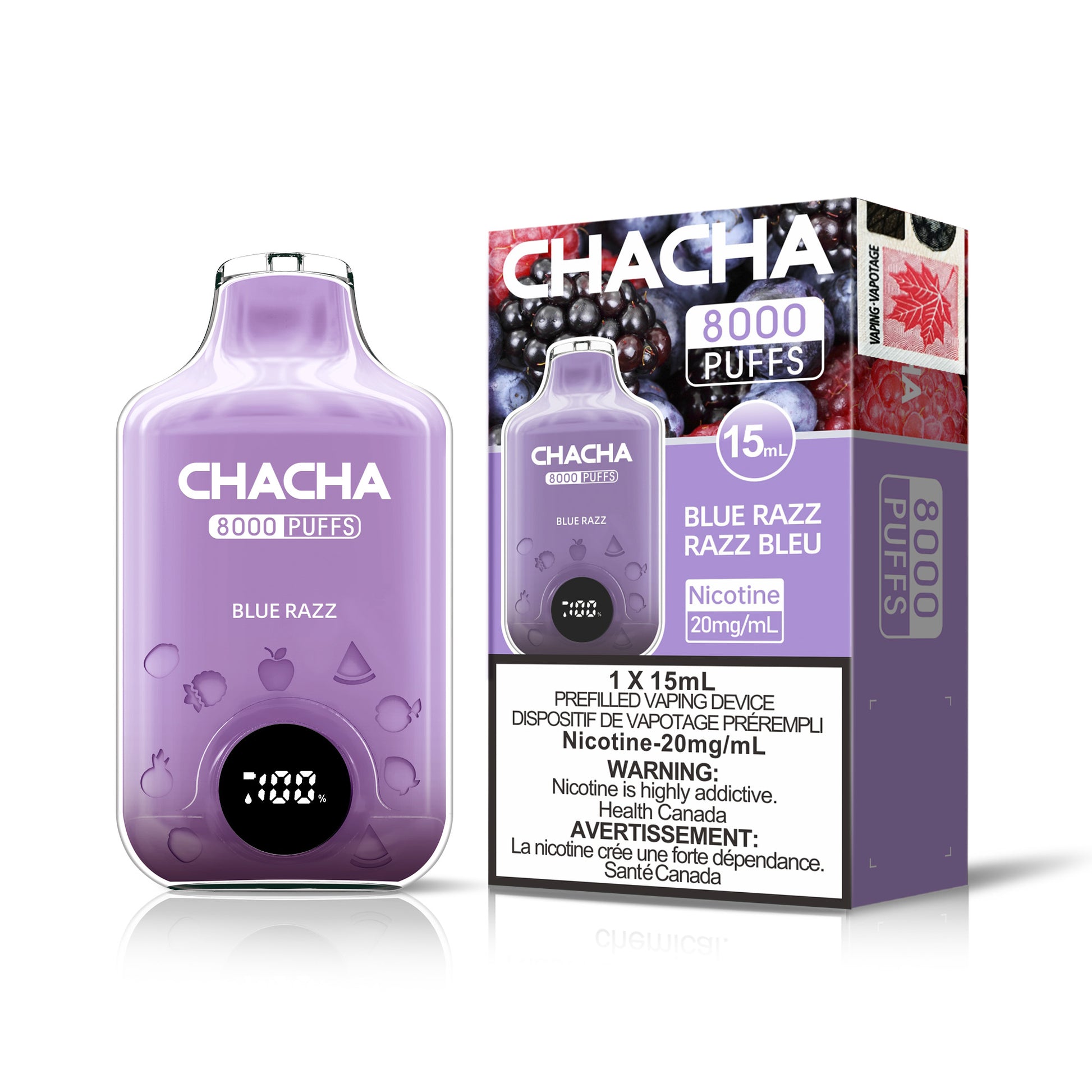 CHACHA 8000 BLUE RAZZ