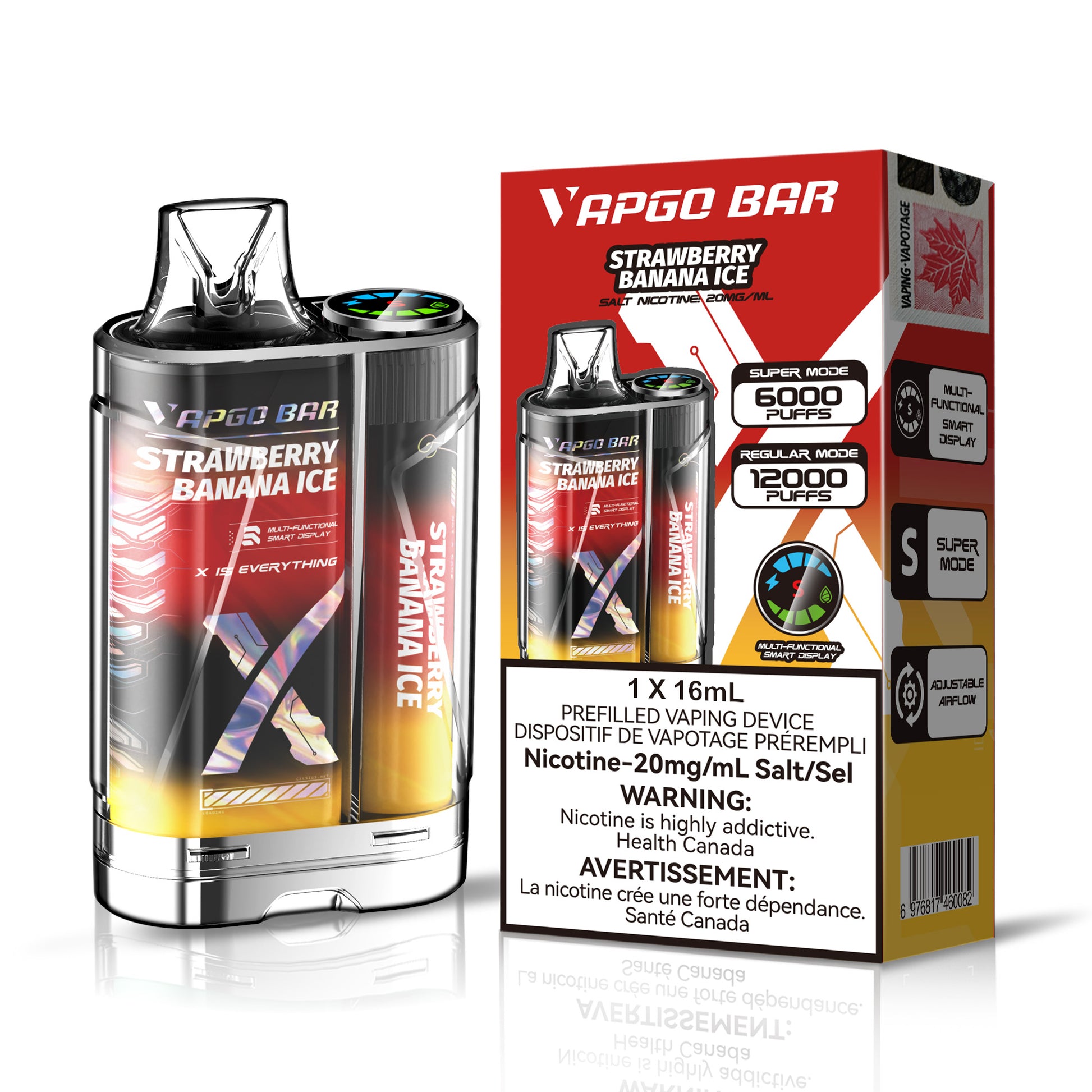 VAPGO BAR STRAWBERRY BANANA ICE