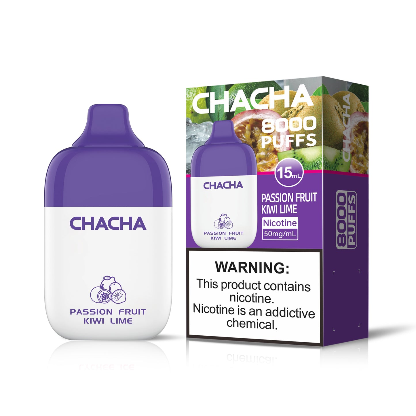 CHACHA 8000 PASSION FRUIT KIWI LIME